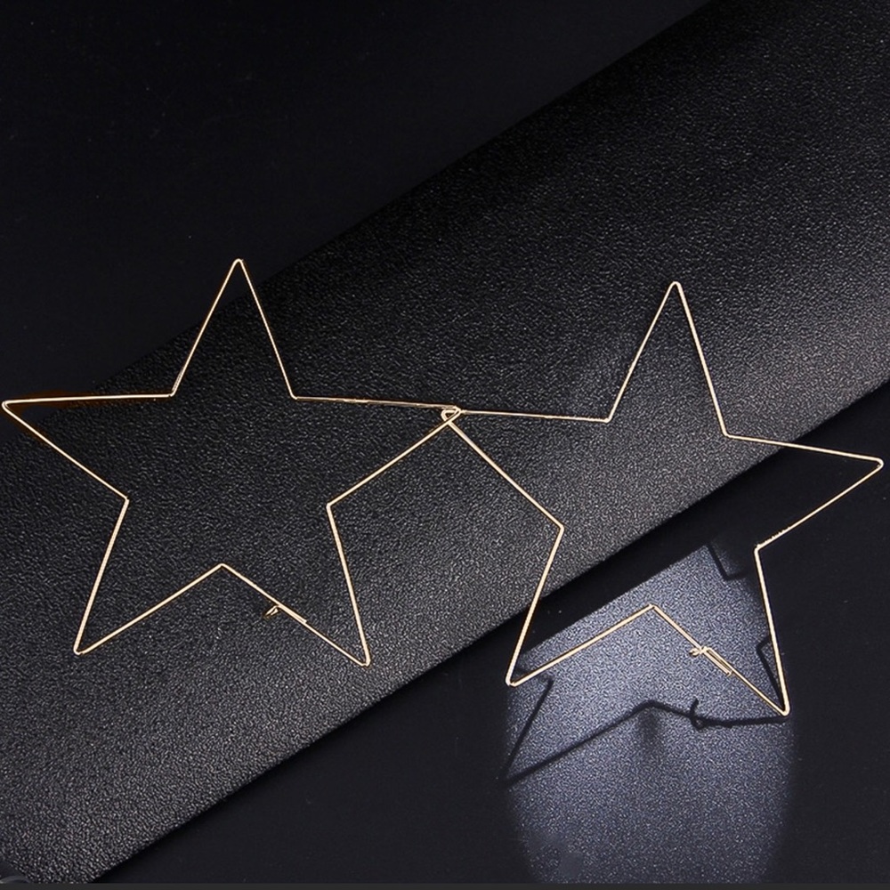 2/$20!  Gold Star Ear Wire Earrings - Picture 4 of 8